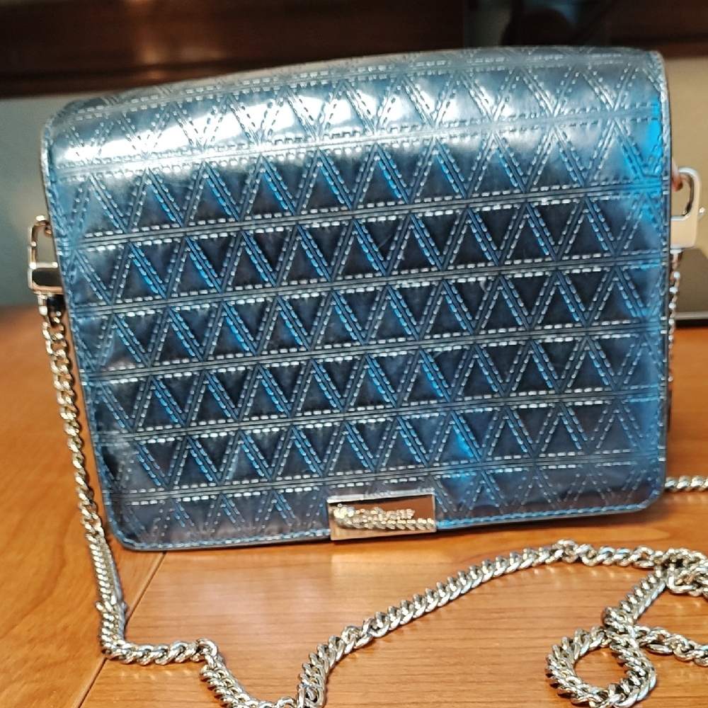 Michael Kors Blue Quilted Chain Shoulder Bag
